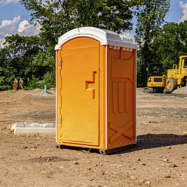 how often are the porta potties cleaned and serviced during a rental period in La Center